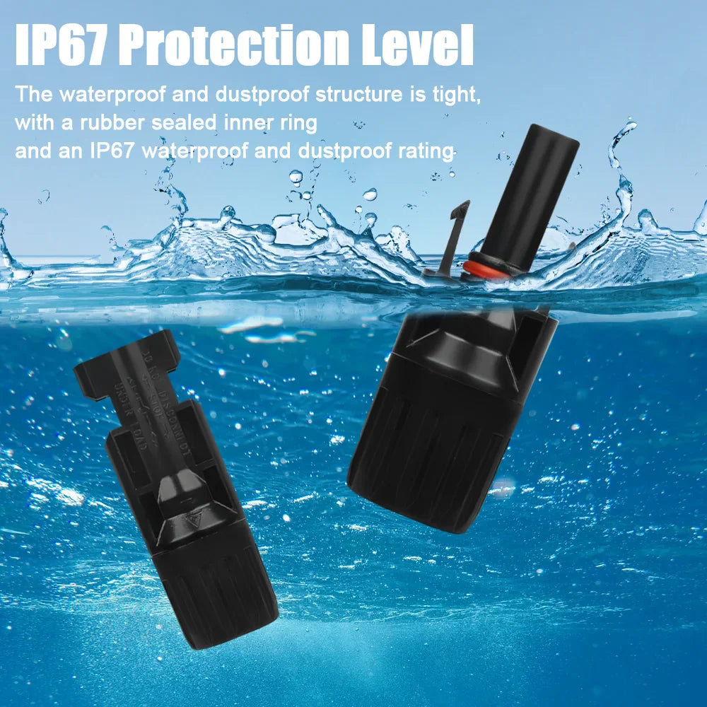 5/10/20/30/50 Pairs DC Solar Connector 1000V 30A Panel Stecker IP67 Waterproof Connector Kit for Sola PV Cable with 2Pcs Spanner