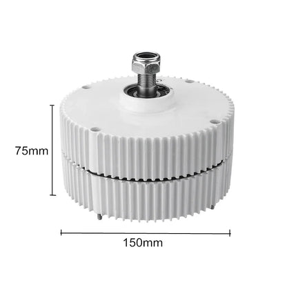 800W 1000W 12V 24V 48V 3 Phase Gearless Permanent Magnet Generator With Free Controller Use For Wind Turbine Water Turbine by 54Grid - Renewable Energy Store