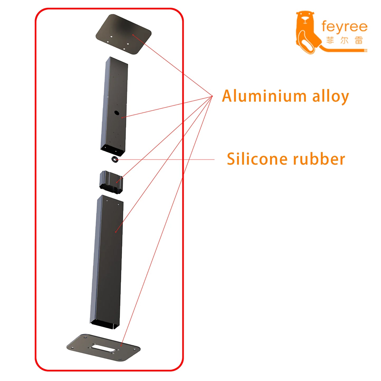 feyree Electric Vehicle Charging Station Pile Post Upright Post Wall Mounted for Wallbox Type1 Type2 Charger