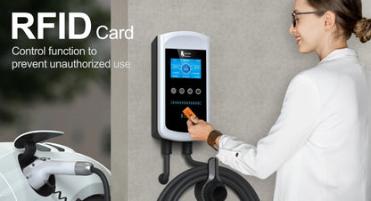 feyree Type1 32A 7.6kW EVSE Wallbox 4.3inch screen Dynamic Load Balancing 40A9.6kW50A12kW EV Charger Smart APP with Charging LOG