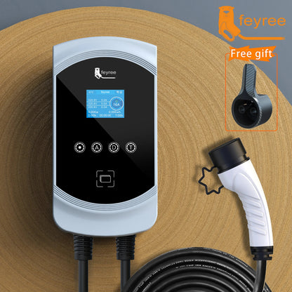 feyree EV Charger 32A 7.6KW Electric Vehicle Car Charger EVSE Wallbox 11KW 22KW 3Phase Type2 Cable IEC62196-2 Socket APP Control