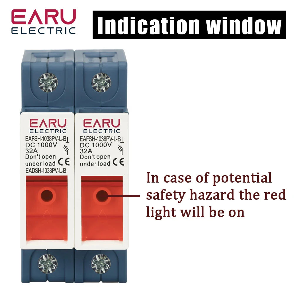 1P 2P 3P 4P Solar DC Fuse Holder High Voltage Solar PV DC 1000V Photovoltaic 6A-32A Photovoltaic System Protection Protector gPV