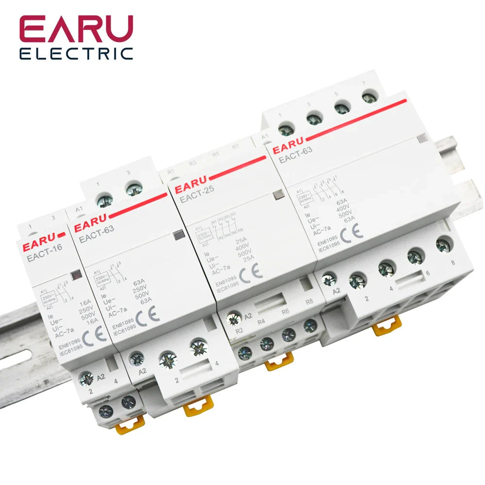 2P 4P 16A 20A 25A 32A 50A 40A 63A AC 220V 50 60Hz Din Rail Household Modular AC Contactor Switch Controller DIY Smart Home Hotel by 54Grid - Renewable Energy Store