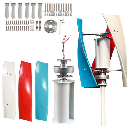 2000W Vertical Wind Turbine Maglev Generator Free Energy 3 Phase 220v AC Windmill For Home Use 3 Blades Low Wind Speed Start 54Grid - Renewable Energy Store