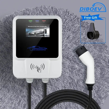 EV Charging Station 7/11/22KW Electric Vehicle Car Charger 32A EVSE Wallbox Wallmount Type2 IEC62196 Type1 with APP Wifi Cards - 54Grid - Renewable Energy Store