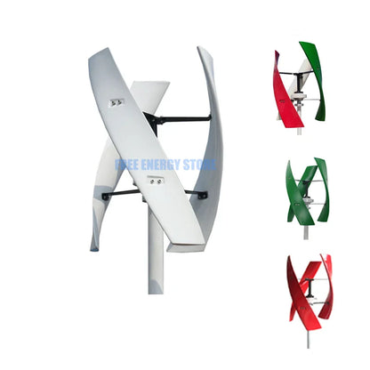 CE Noiseless Vertical Axis Windmill 800W 12V 24V 48V Permanent Coreless Magnet Wind Turbine Generator Homeuse by 54Grid - Renewable Energy Store