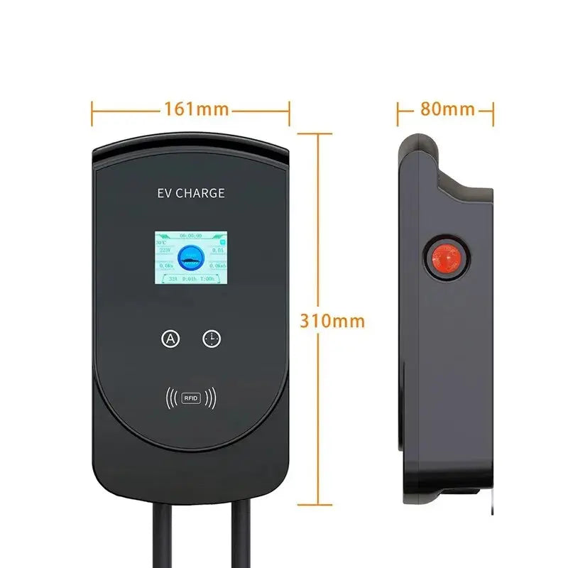 EV Charging Station 1/3 Phase Charger Electric Vehicle Car Wallbox for Type2 / Type1 32A 7.6/11/22KW IEC62196-2 SAE J1772 - 54Grid - Renewable Energy Store