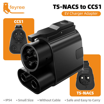 feyree TS-NACS to CCS1 Adapter For Ford Rivian GM Car NACS to CCS1 Adapter Compatible with DC NACS Supercharger DC V1/V2/V3/V4