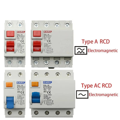 2P 4P 10/30/100/300mA Type A RCCB RCD ELCB Electromagnetic Residual Current Circuit Breaker Differential Breaker Safety Switch by 54Grid - Renewable Energy Store