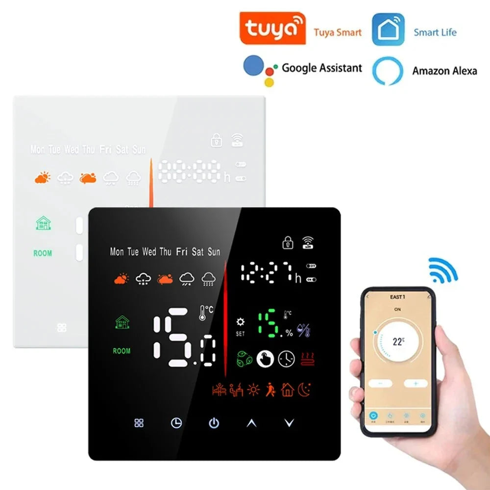 Tuya WiFi Smart Thermostat Electric Floor Heating TRV Water Gas Boiler Temperature Voice Remote Controller for Google Home Alexa by 54Grid - Renewable Energy Store
