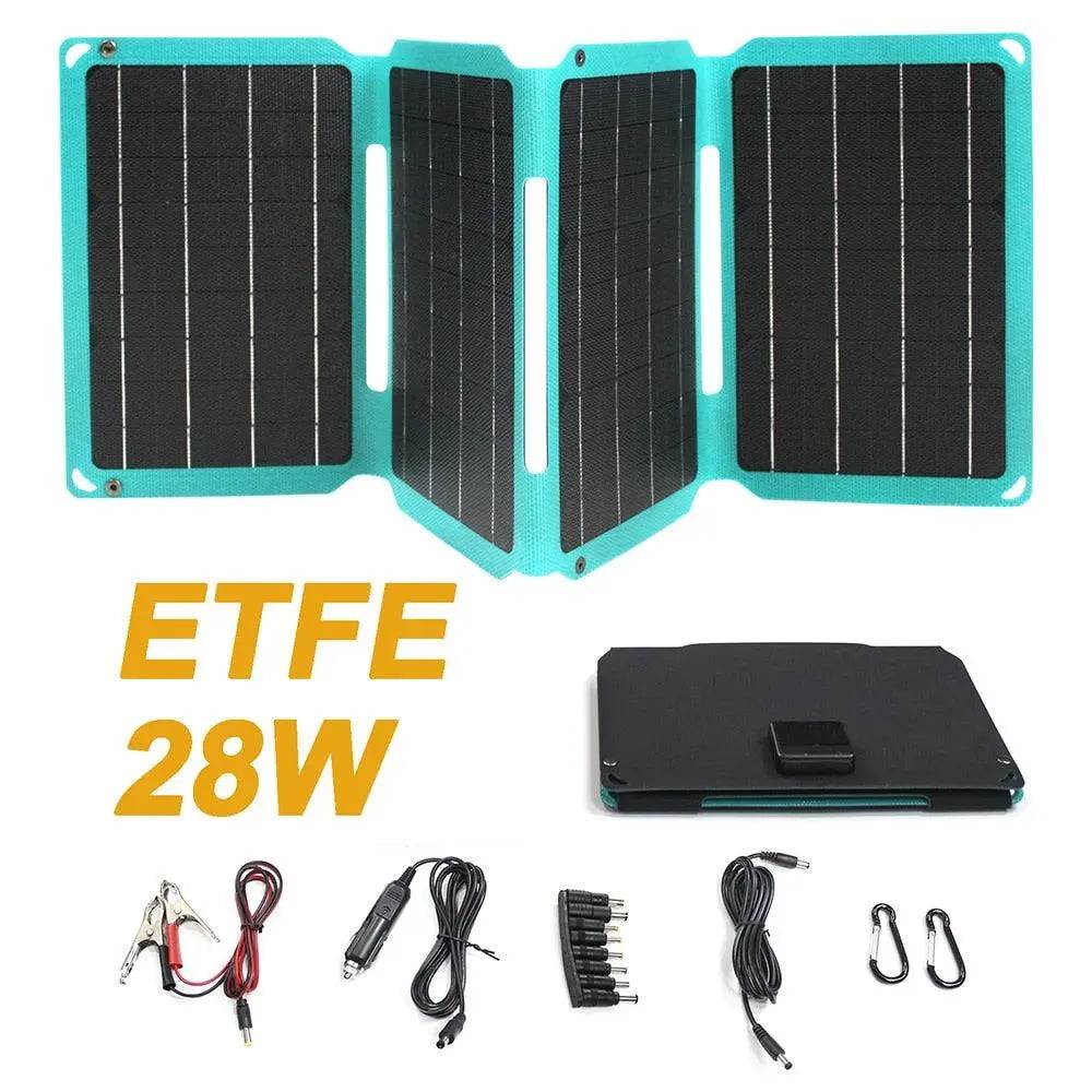 Solar Panel Original 21W 28W Foldable Portable Quick Charging 2 USB Port  Charger for 12V Battery Phone iPhone Samsung Power bank - 54Grid - Renewable Energy Store