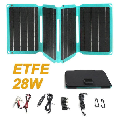 Solar Panel Original 21W 28W Foldable Portable Quick Charging 2 USB Port  Charger for 12V Battery Phone iPhone Samsung Power bank - 54Grid - Renewable Energy Store