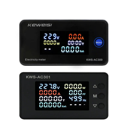 KWS-AC301 AC300 Voltmeter Ammeter AC 50-300V Power Energy Meter Digital AC Wattmeter Electricity Meter 0-20/100A Power Detecor by 54Grid - Renewable Energy Store