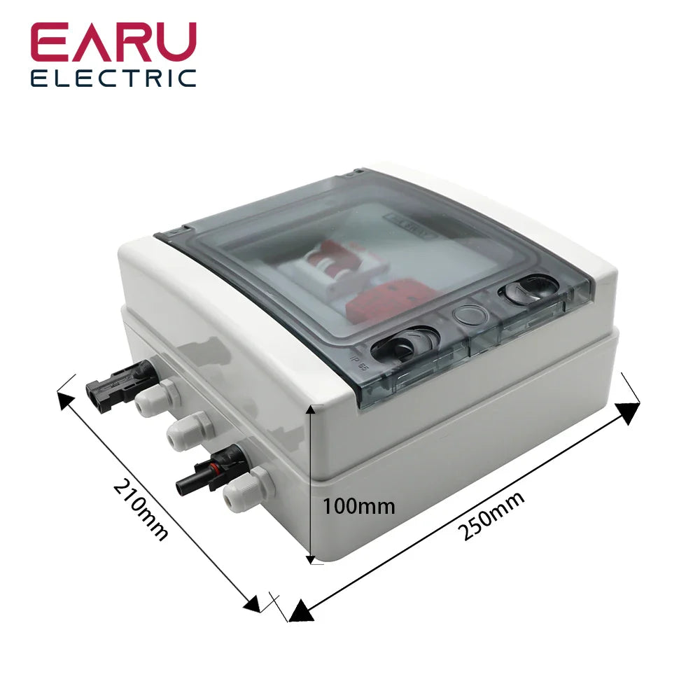 500V 1 Input 1 Output Solar photovoltaic PV Combiner Box With Lightning Protection DC Fuse MCB SPD Waterproof Box IP65 by 54Grid - Renewable Energy Store