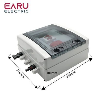 500V 1 Input 1 Output Solar photovoltaic PV Combiner Box With Lightning Protection DC Fuse MCB SPD Waterproof Box IP65 by 54Grid - Renewable Energy Store