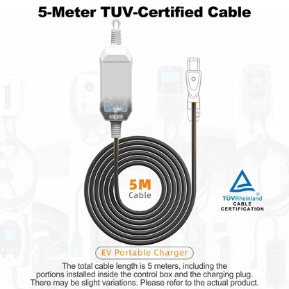 feyree 3.5kW 16A TS-NACS Portable EV Charger Plug Charging Box Adjustable Current Fast Charging Compatible for Tesla Car Charger