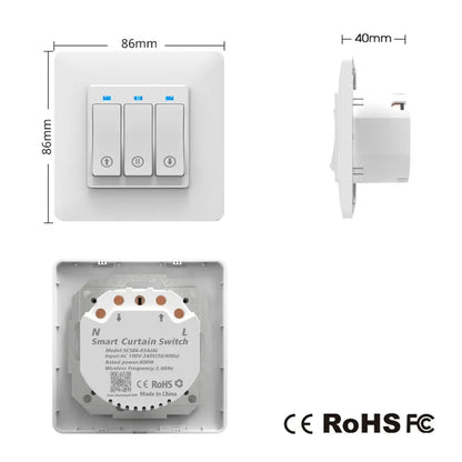 WiFi Timer Curtain Switch Controller for Roller Shutter Electric Motor TUYA Smart Life Smart Home Automation Google Home Alexa by 54Grid - Renewable Energy Store