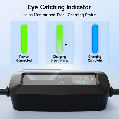 AFYEEV 16A Portable Type2 IEC62196-2 EV Charger 3600W Type1 SAE J1772 Electric Car Charger GB/T EVSE Charging Cable Wallbox