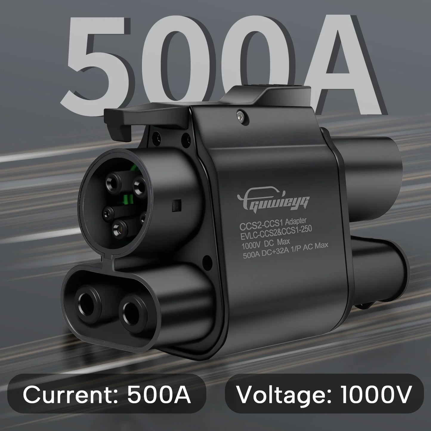 GUWIEYG CCS2 to CCS1 Adapter 500A 500kW DC 1000V Fast EV Charging