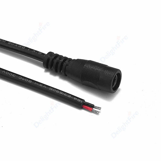 20AWG 90cm Black DC Pigtail Cable 12V 5A Female Barrel Jack by 54Grid - Renewable Energy Store