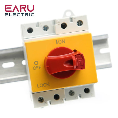 Din Rail 4P PV DC 1000V 32A Solar Rotating Handle Isolator Rotary Switch Disconnector For Solar by 54Grid - Renewable Energy Store