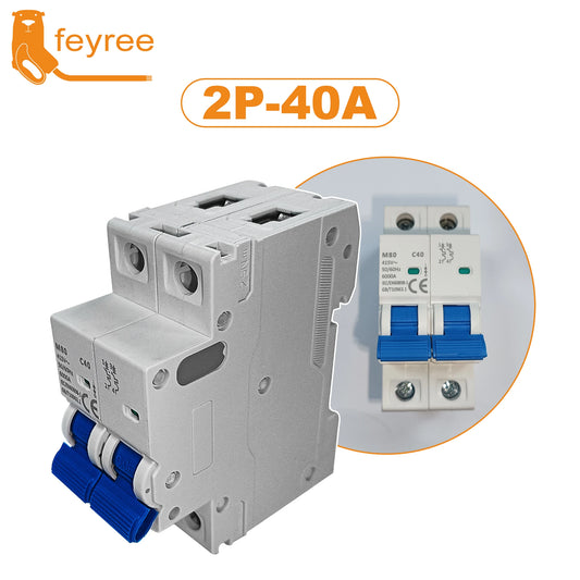 feyree power switch isolation switch 1P 2P 4P 20A 40A 50A 60A for Type2 Type1 EV Wallbox EV Charging Station Isolater switch
