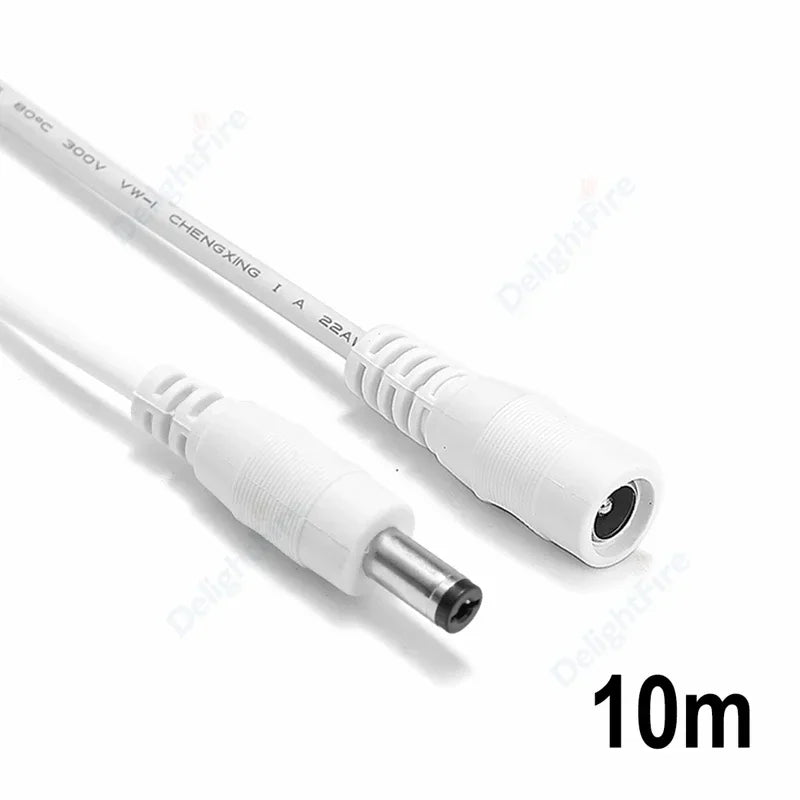 5.5mm 2.1mm DC Extension Cord 22AWG 3A for CCTV LED Lights by 54Grid - Renewable Energy Store