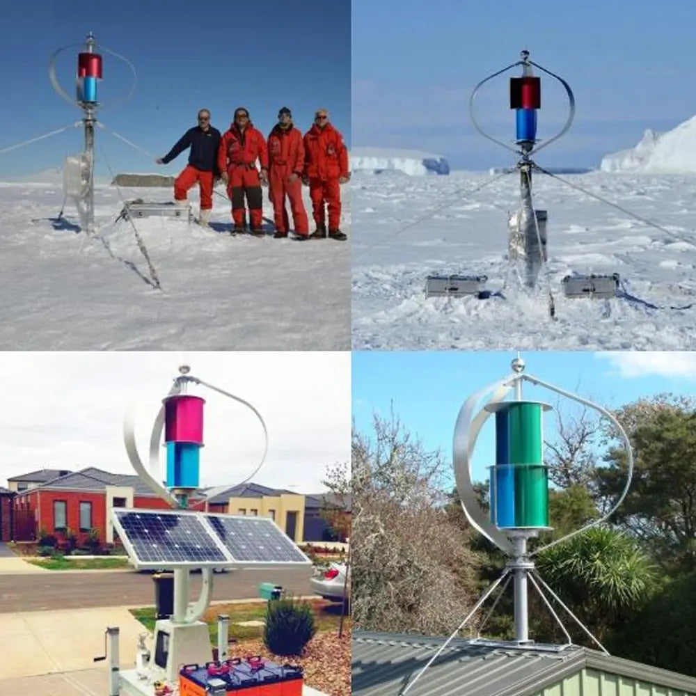Vertical Wind Turbine Generator 800W 1000W With MPPT Charge Controller Windmill RV Yacht Farm Small Wind Generator Home Use - 54Grid - Renewable Energy Store