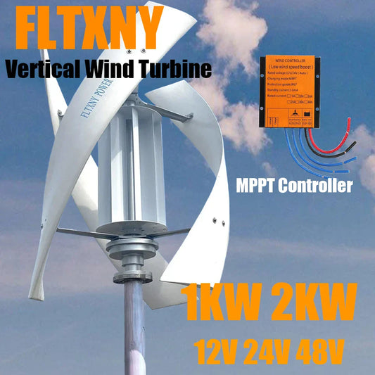 Wind Generator 1000W 2000W Inner Air Duct Small Free Energy Wind Turbine Power Permanent Maglev 12V 24V With MPPT Controller by 54Grid - Renewable Energy Store