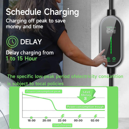 AFYEEV 3600W Portable Type2 IEC62196-2 EV Charger Type1 SAE J1772 Electric Car Charger GBT EVSE Charging Cable Wallbox EU Plug