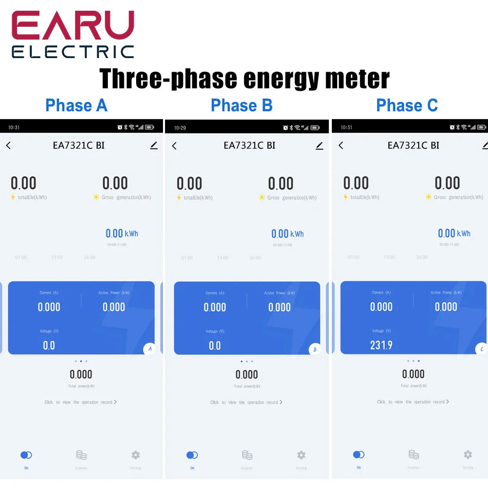 Tuya WiFi ZigBee Three Phase Two-way Bidirectional Energy KWh Meter Monitor Wattmeter Support Modbus RTU 3*85/190V or 230/400VAC by 54Grid - Renewable Energy Store