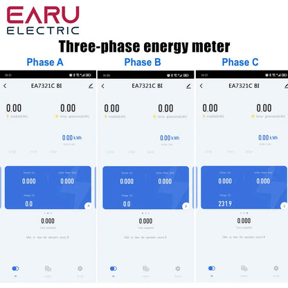 Tuya WiFi ZigBee Three Phase Two-way Bidirectional Energy KWh Meter Monitor Wattmeter Support Modbus RTU 3*85/190V or 230/400VAC by 54Grid - Renewable Energy Store