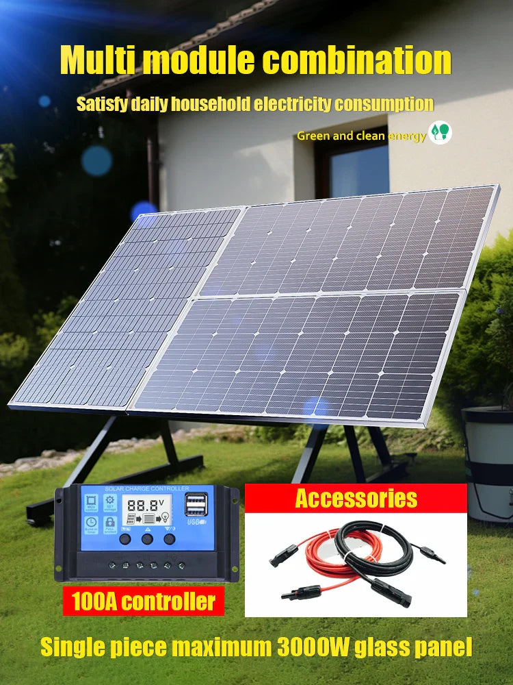 3000W Glass Rigid Solar Panel Kit 18V High Efficiency Monocrystalline by 54Grid - Renewable Energy Store