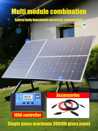 3000W Glass Rigid Solar Panel Kit 18V High Efficiency Monocrystalline by 54Grid - Renewable Energy Store