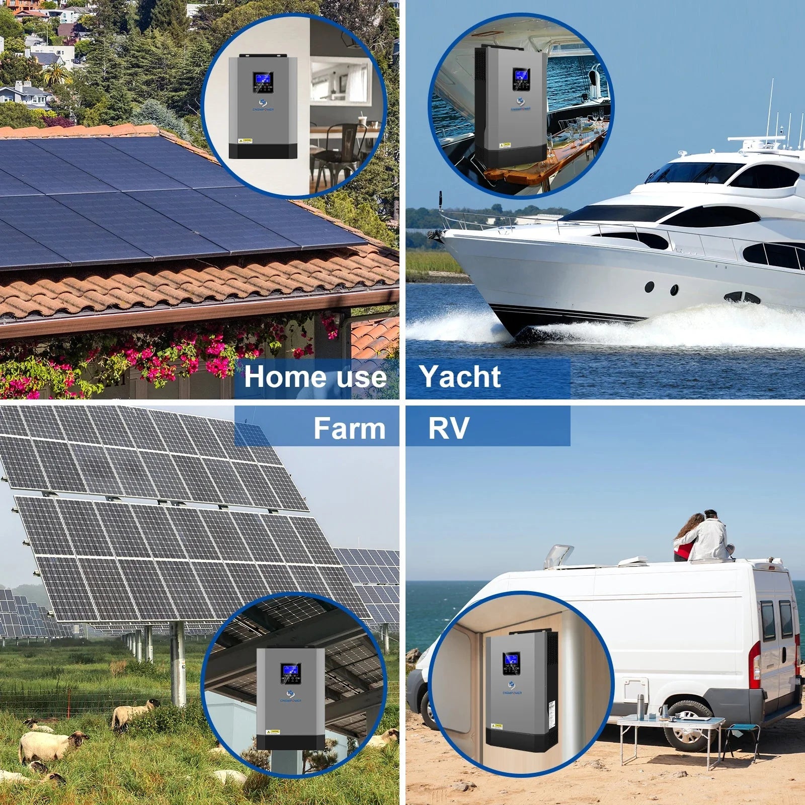 sloar system 5500VA hybrid Pure sine wave inverter 48v MPPT controller power supply home use - 54Grid - Renewable Energy Store