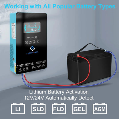 Pure sine wave 4.5kw 4500w hybrid inverter 24v 150A MPPT controller power supply sloar system - 54Grid - Renewable Energy Store