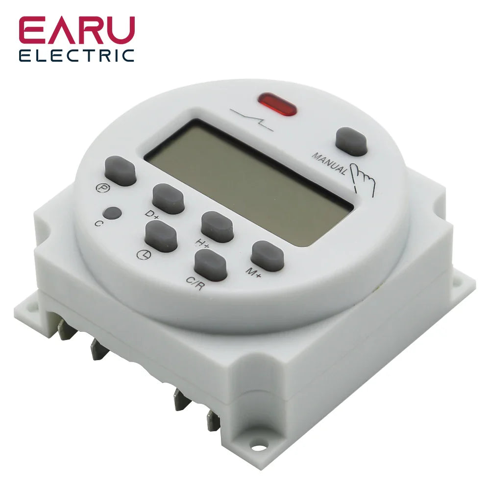 Timer 220V 110V 24V 12V CN101A Digital LCD Power Timer Programmable Time Switch Relay 16A CN101 by 54Grid - Renewable Energy Store