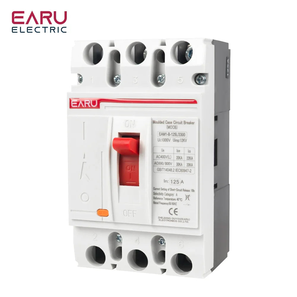3P 4P AC 400V 100A-250A MCCB Solar Moulded Case Circuit Breaker Overload Protection Switch Protector for Solar PV Photovoltaic