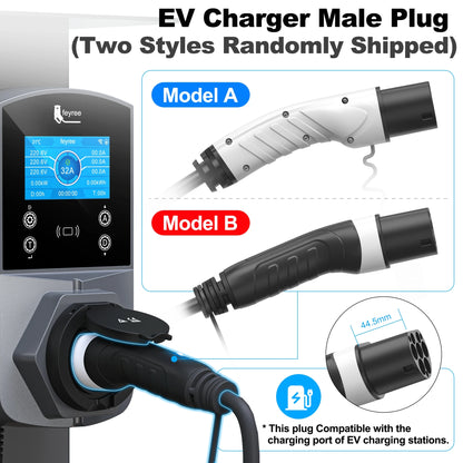 feyree EV Charging Cable 7KW 32A 1Phase Type1 Car Charging Socket to Type2 Power Supply Side 16A 3.5KW 5m Cable for Electric Car