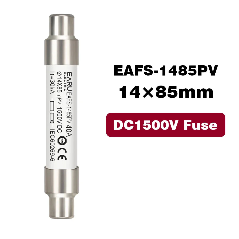 1PCS Solar DC 1000V DC 1500V PV Fuses 6A 10A 15A 20A 25A 30A 32A 50A High Voltage for Solar System Short Circuit Protection gPV