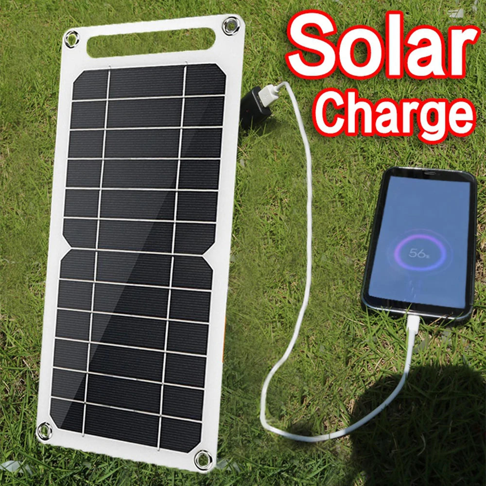 Wholesale Solar Panel 1-14pcs USB Waterproof Outdoor Hiking  Camping Portable Battery Mobile Phone Charging Bank  Charging Panel