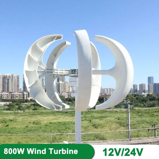 Small Windmills Energy Mini Vertical Wind Turbine Generator Kit 800w With MPPT Controller 12v 24v For Home Use - 54Grid - Renewable Energy Store