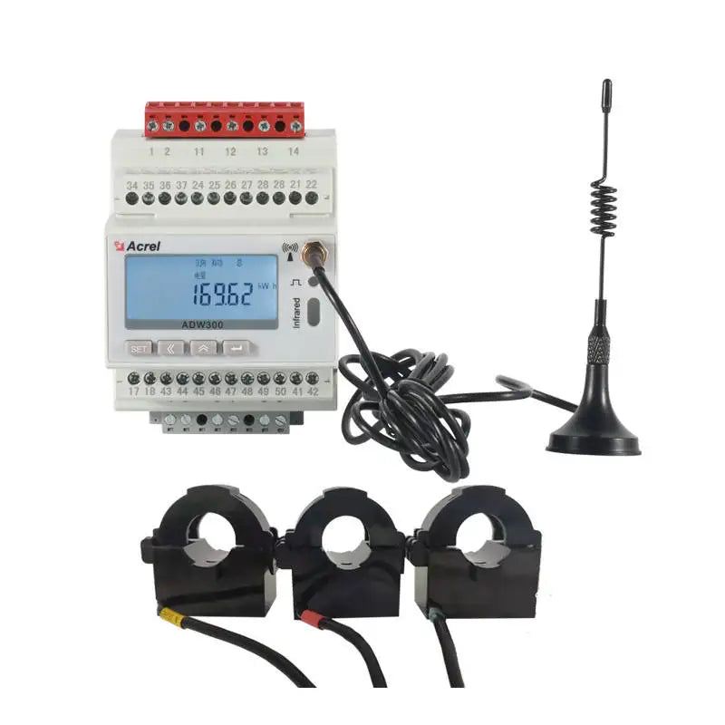 Acrel 1 Pcs IoT WIFI Wireless Smart Energy Meter 3 Phase MQTT RS485 Modbus-RTU with 3 Pcs Split Core 0-1000A Current Transformer