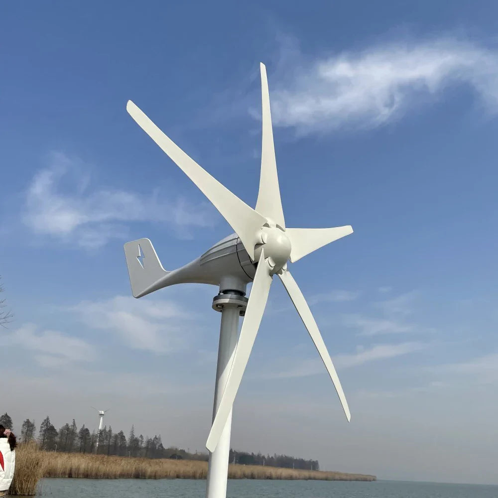 Wind Turbine Generator 2KW 3KW 12V 24V 48V 3/5 Blades 12M/S Low Speed Windmill LED Indicate Light by 54Grid - Renewable Energy Store