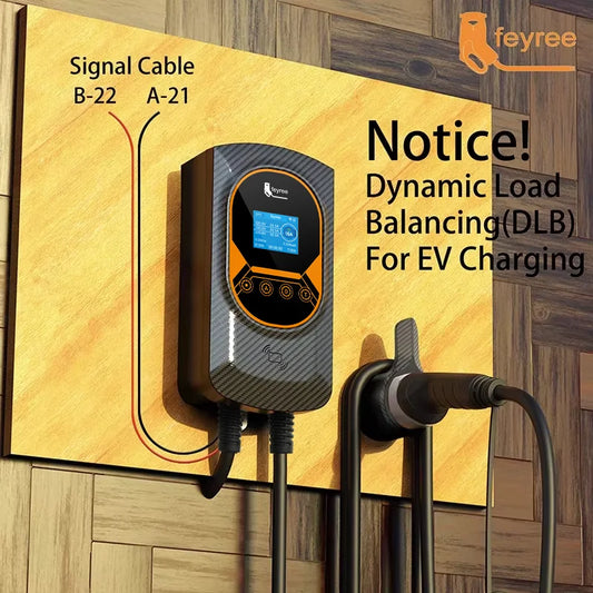 feyree EV Charger Type2 Cable 32A 7.6KW Dynamic Load Blancing EVSE Wallbox APP Function 11KW 22KW Charging Station Electric Car by 54Grid - Renewable Energy Store