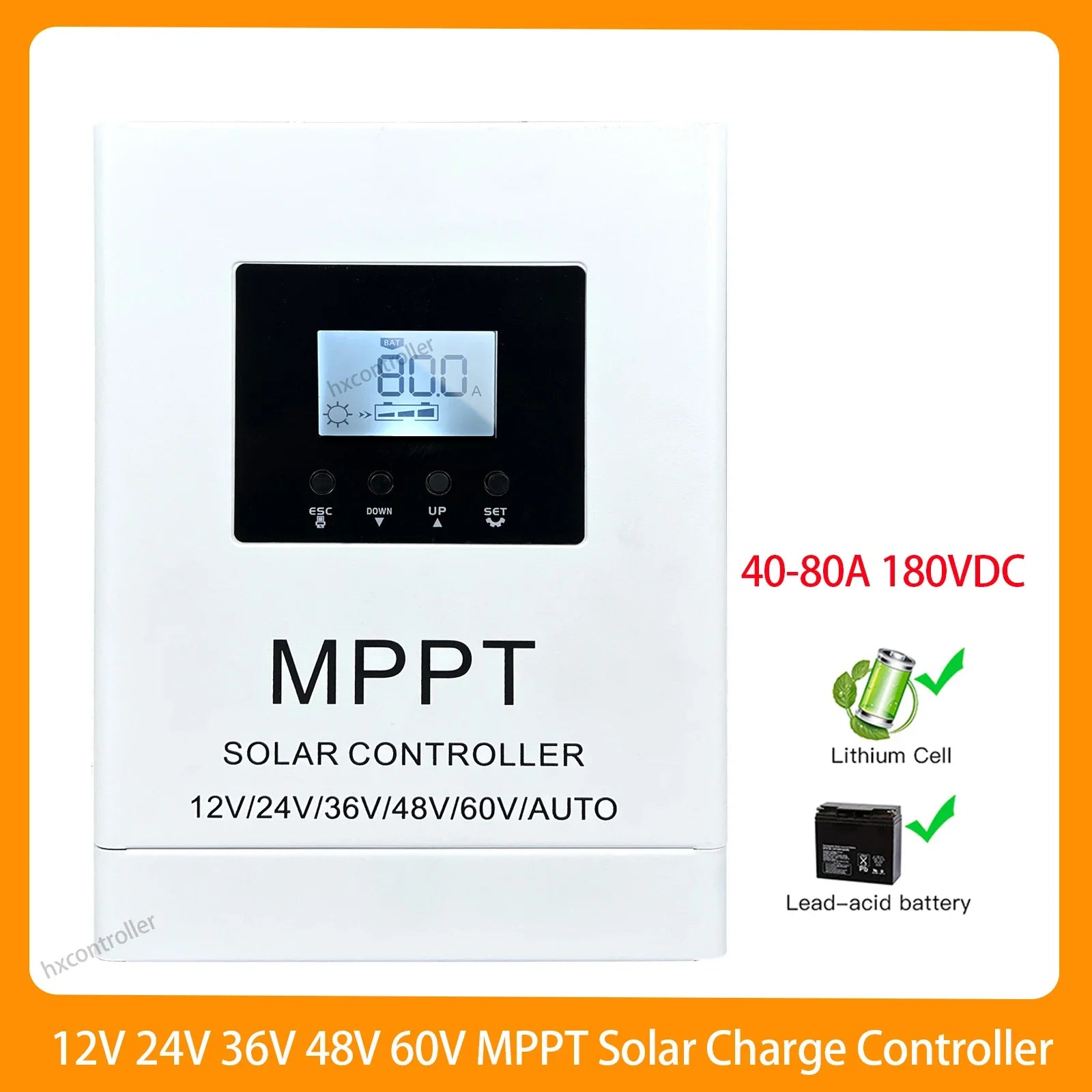 MPPT 180VDC Solar Charge Controller 40A 60A 80A For Lithium Battery by 54Grid - Renewable Energy Store