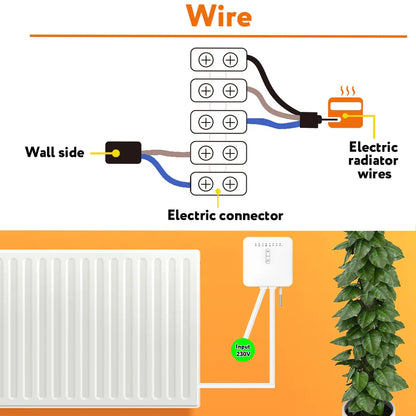 Tuya ZigBee Smart Thermostat For Pilot Wire Heating Radiator Support Ecowatt Electricity Monitoring Remote Control Alexa Google