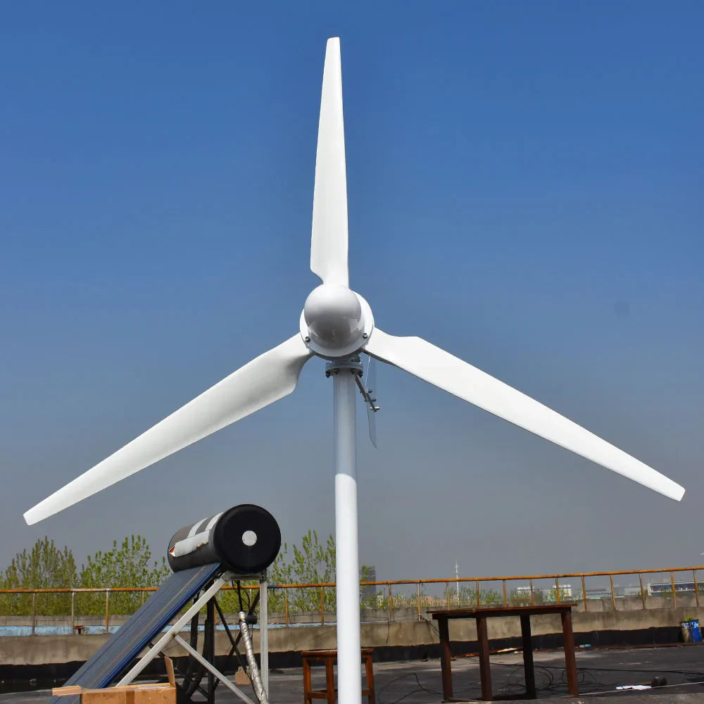 CE 20000W New Energy Horizontal Wind Turbine Generator Free MPPT Controller 48v 96v 220v 3 Blades Small Windmill by 54Grid - Renewable Energy Store