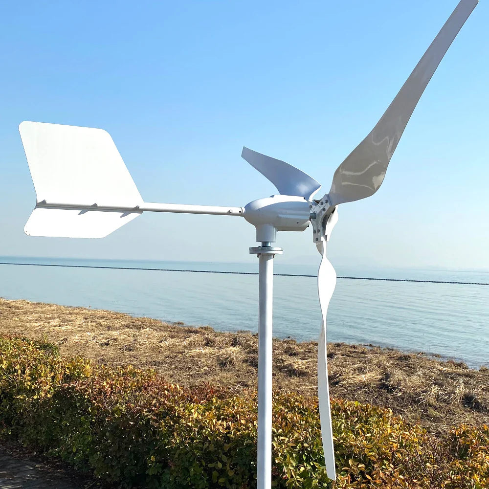 FLTXNY Low Star-up Wind Speed Generator 3KW 4KW 5KW Wind Turbine Generator with 3PCS Blades With 12V/24V/48V MPPT Controller by 54Grid - Renewable Energy Store