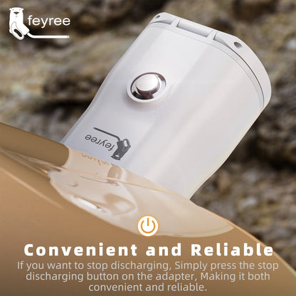 feyree Type2 V2L Discharger Adapter for MG/Kia/Hyundai/Chinese EVs,Vehicle to Load Power Converter and Safety Switch for Camping